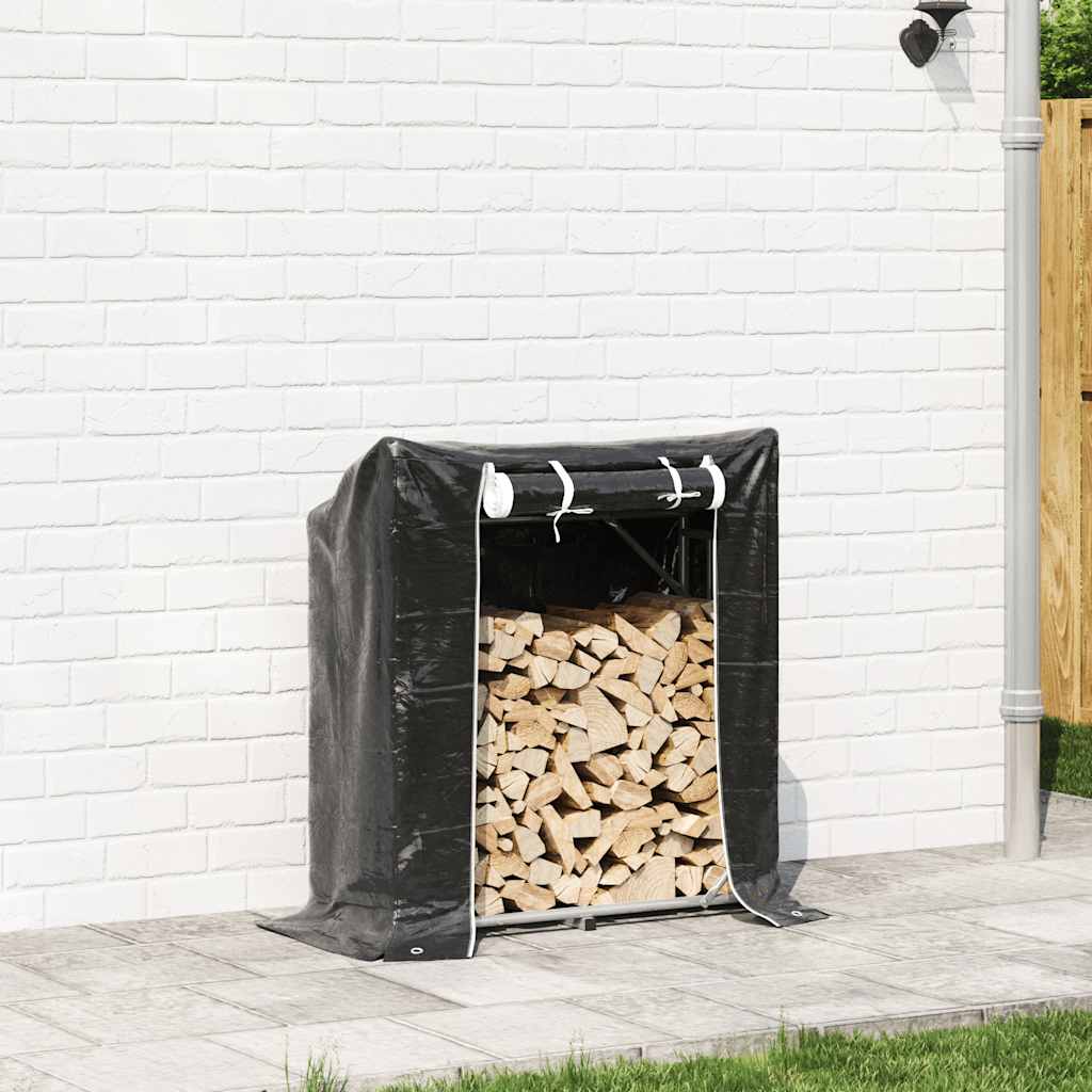 vidaXL Stojak na drewno opałowe z drutem stalowym, 100,5x40,5x110,5 cm