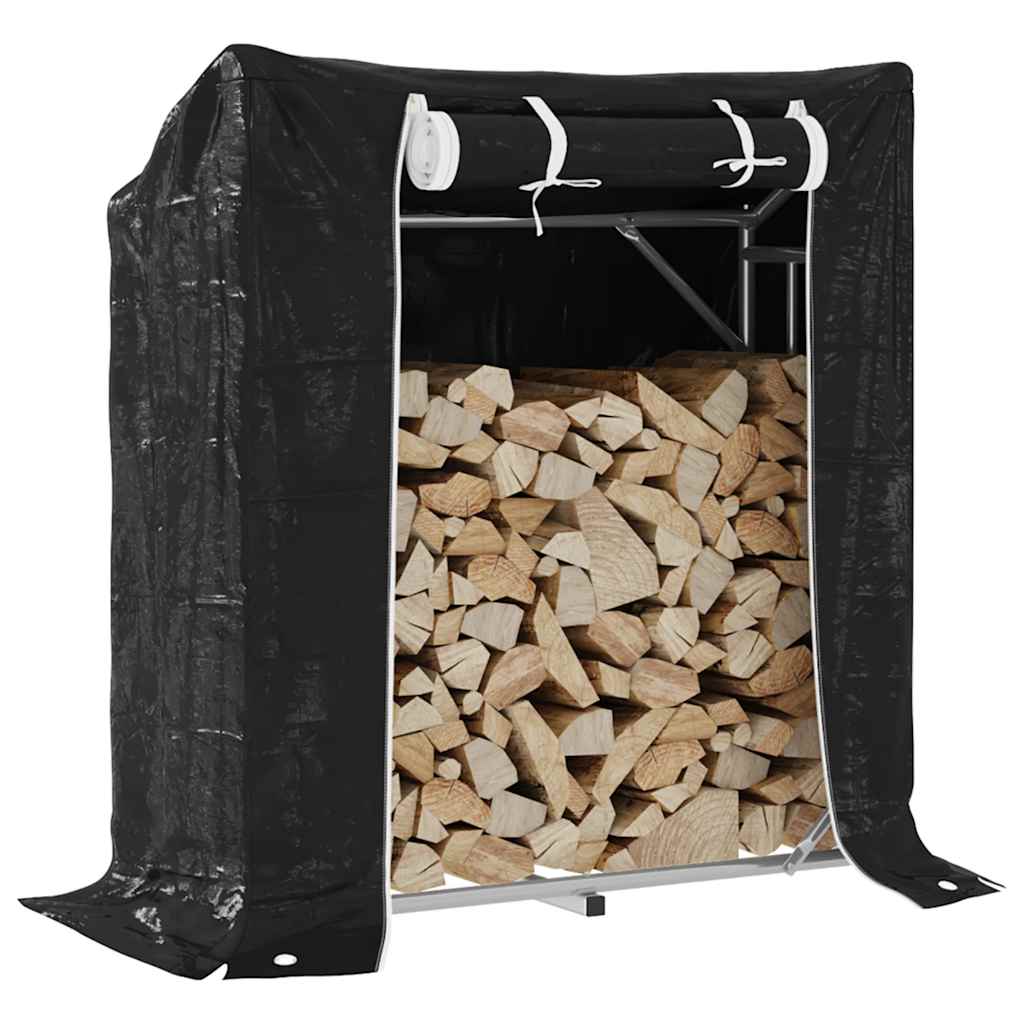 vidaXL Stojak na drewno opałowe z drutem stalowym, 100,5x40,5x110,5 cm