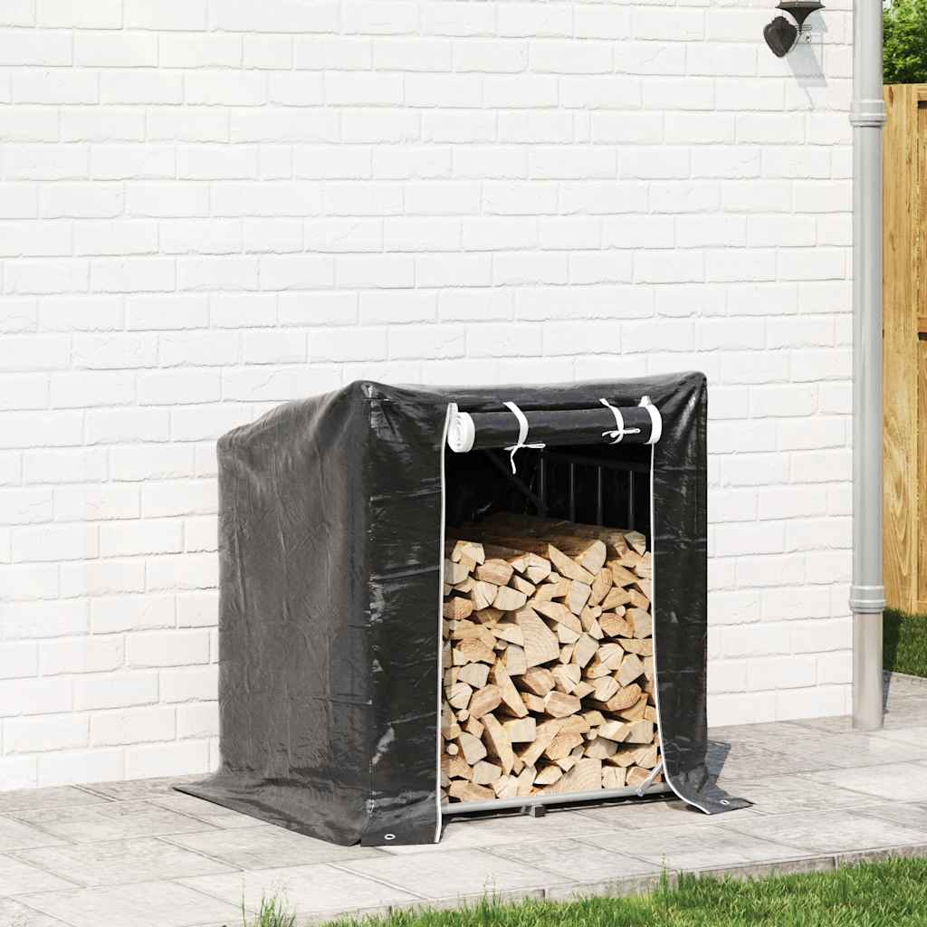 vidaXL Stojak na drewno opałowe z drutem stalowym, 100,5x80,5x110,5 cm