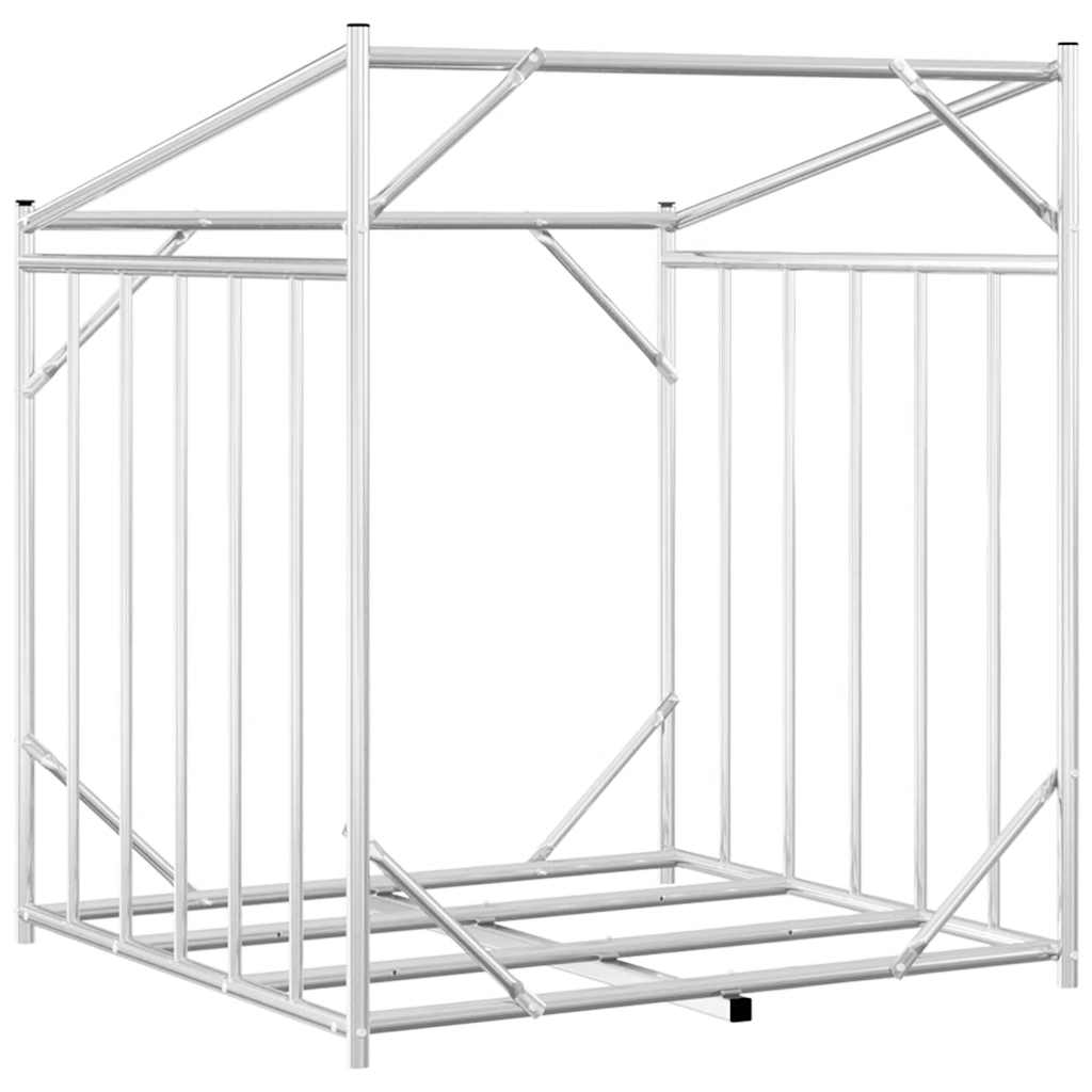 vidaXL Stojak na drewno opałowe z drutem stalowym, 100,5x80,5x110,5 cm