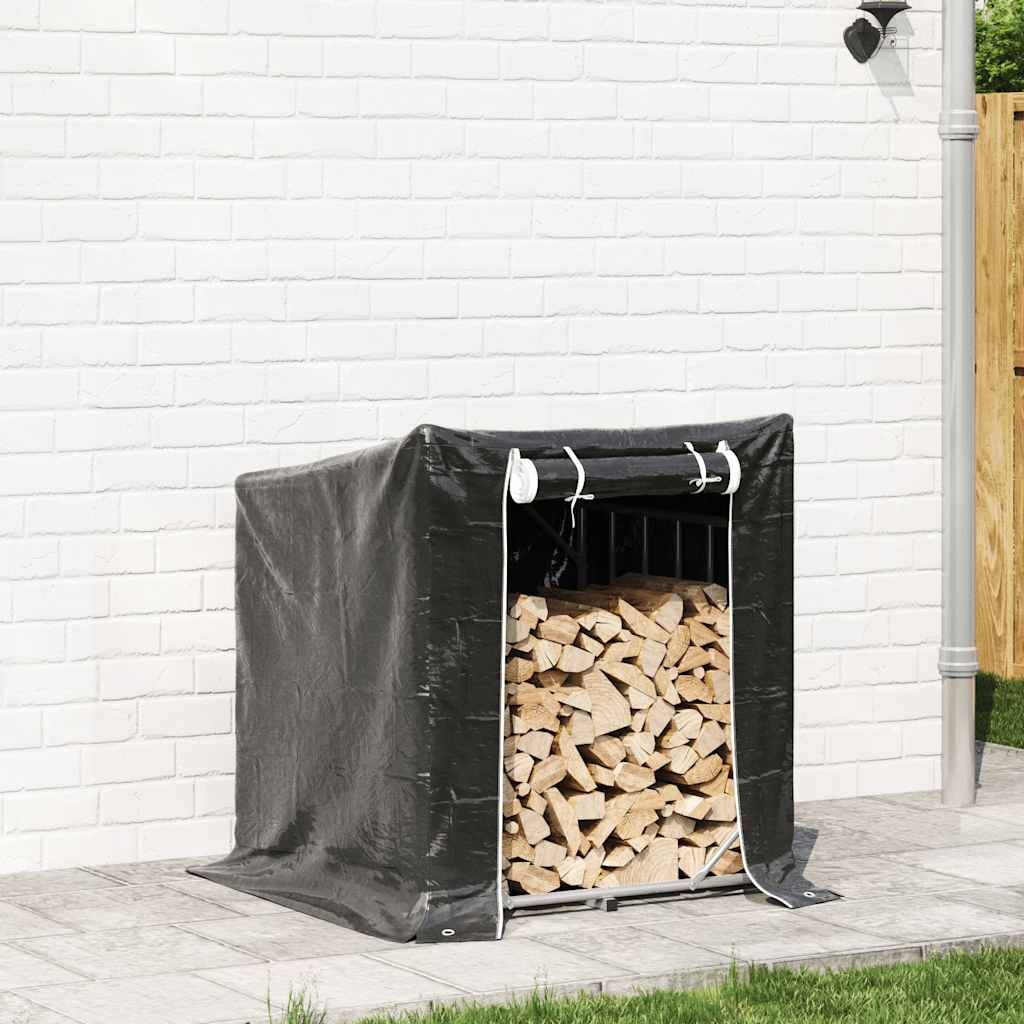 vidaXL Stojak na drewno opałowe z drutem stalowym, 100,5x100,5x110,5cm