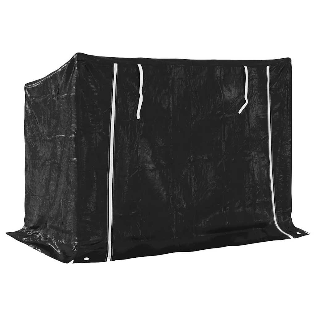 vidaXL Stojak na drewno opałowe z drutem stalowym, 151x80,5x110,5 cm
