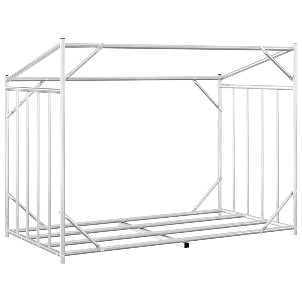 vidaXL Stojak na drewno opałowe z drutem stalowym, 151x80,5x110,5 cm