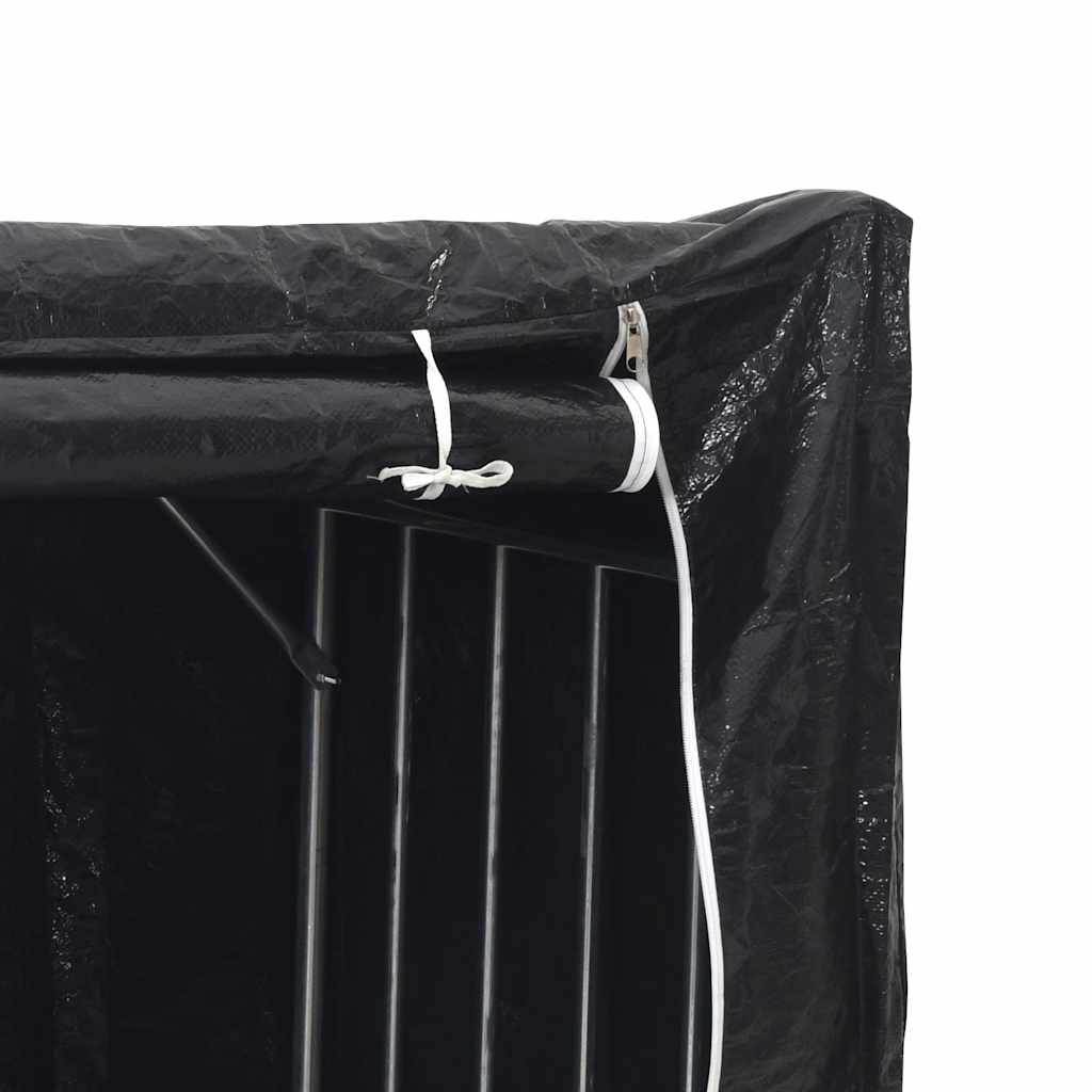 vidaXL Stojak na drewno opałowe z drutem stalowym, 151x80,5x110,5 cm