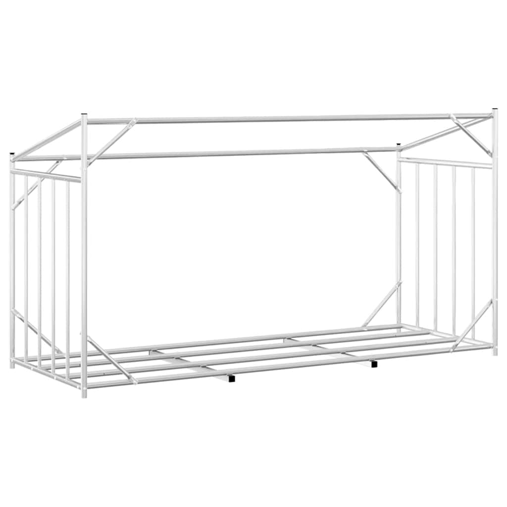 vidaXL Stojak na drewno opałowe z drutem stalowym, 200,5x80,5x110,5 cm