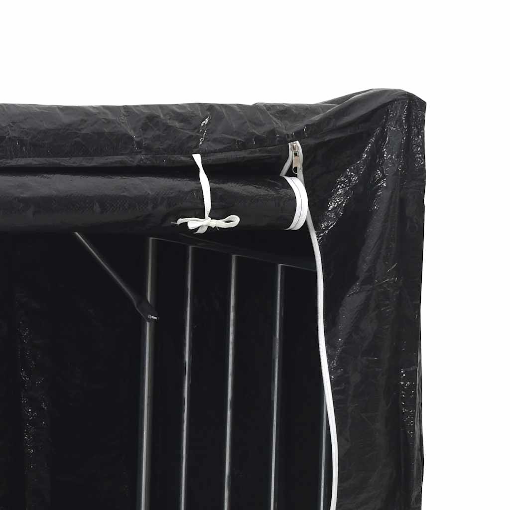 vidaXL Stojak na drewno opałowe z drutem stalowym, 200,5x80,5x110,5 cm