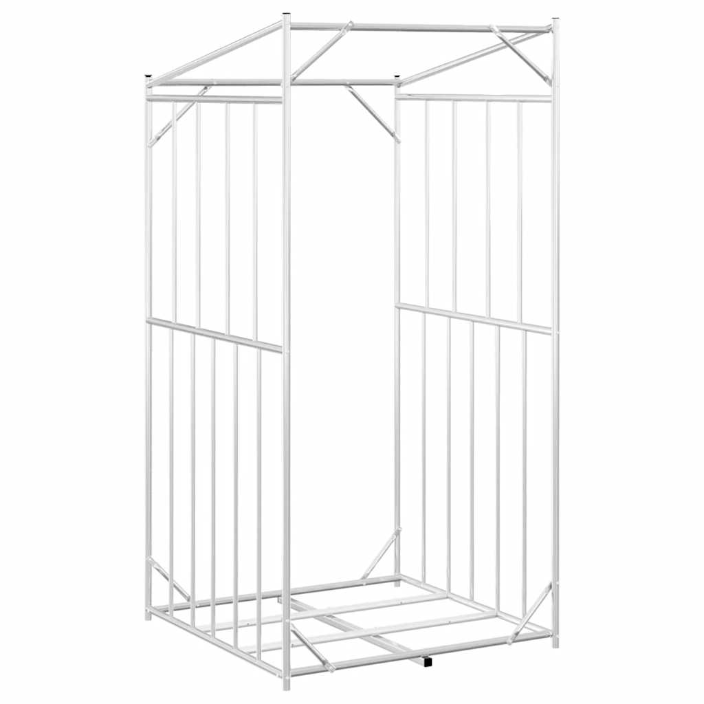 vidaXL Stojak na drewno opałowe z drutem stalowym, 100x100x200 cm