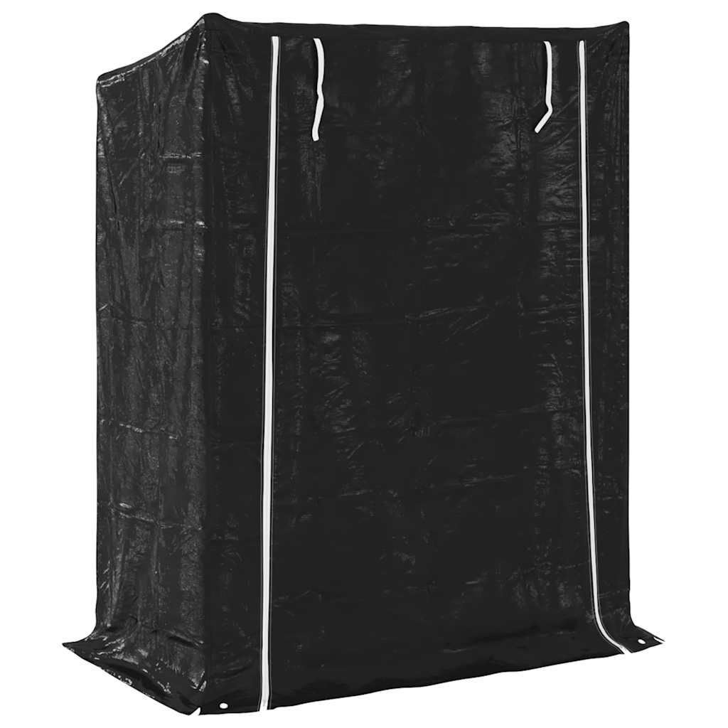vidaXL Stojak na drewno opałowe z drutem stalowym, 150x80x200 cm