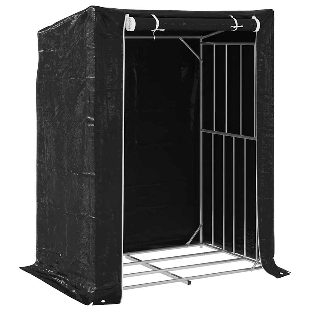 vidaXL Stojak na drewno opałowe z drutem stalowym, 150x100x200 cm