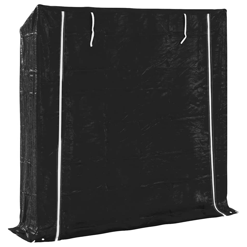 vidaXL Stojak na drewno opałowe z drutem stalowym, 200x40x200 cm