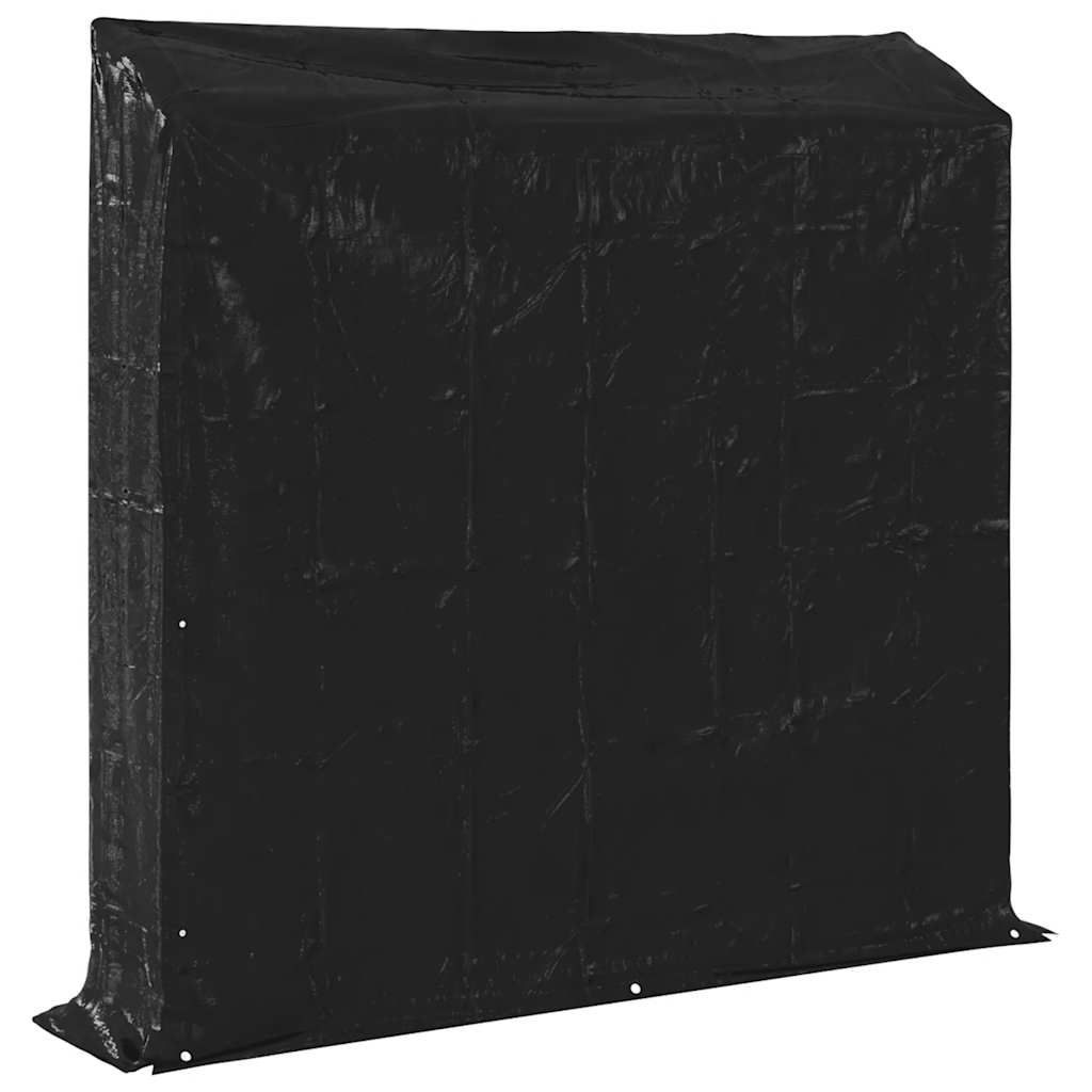 vidaXL Stojak na drewno opałowe z drutem stalowym, 200x40x200 cm