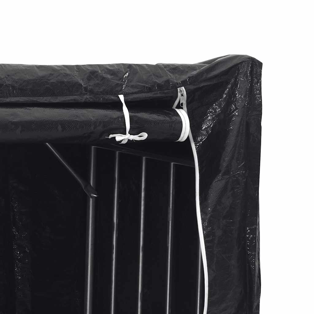vidaXL Stojak na drewno opałowe z drutem stalowym, 200x60x200 cm