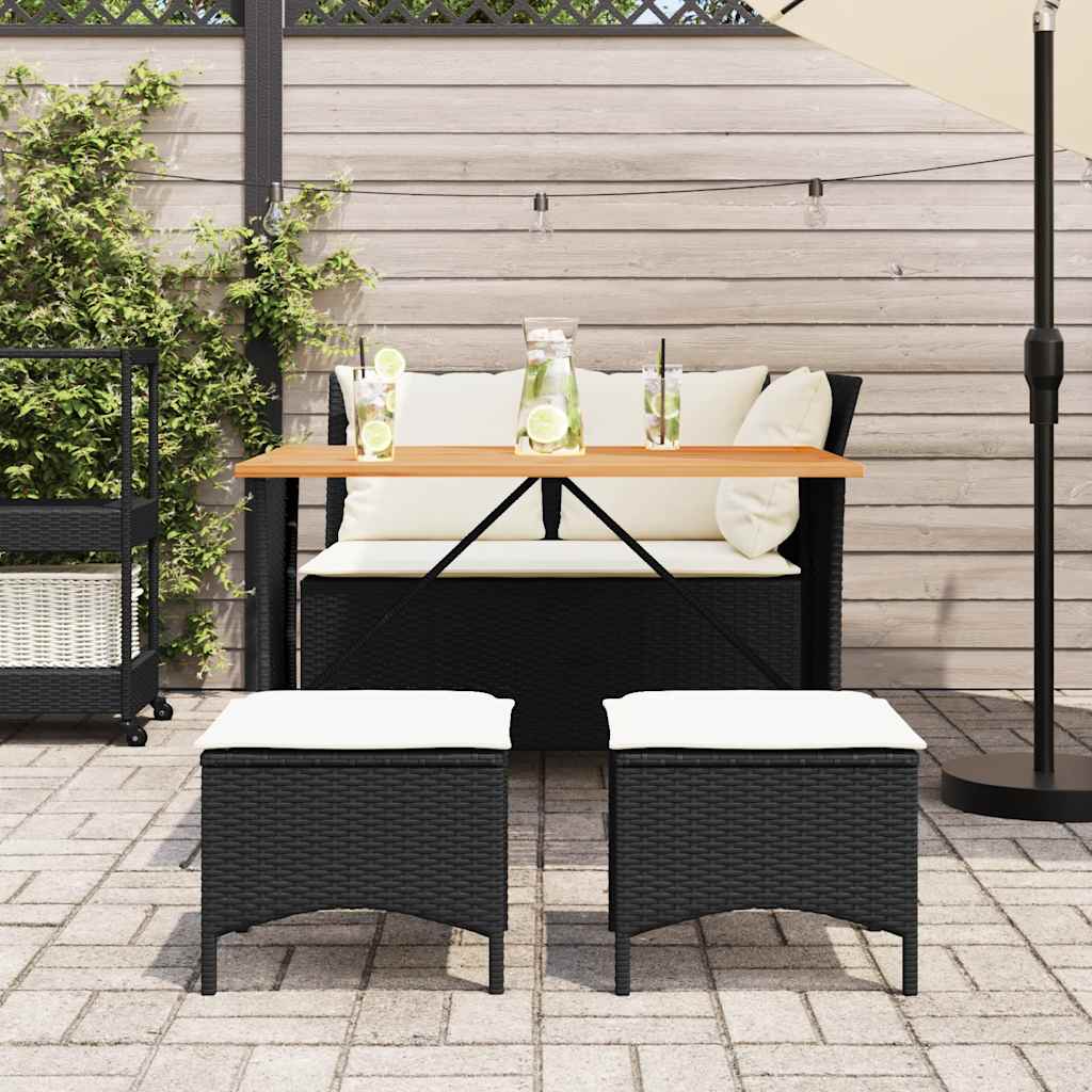 vidaXL 4-częściowy zestaw mebli ogrodowych z poduszkami, polirattan