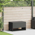 vidaXL Pudełko na poduszki ogrodowe czarne 100x55x55,5 cm polirattan