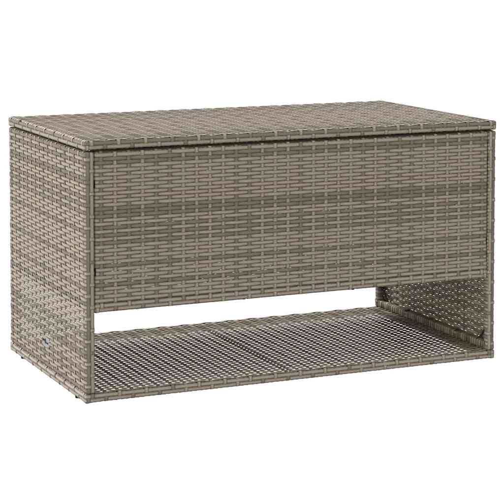 vidaXL Skrzynka na poduszki ogrodowe Szara 100x55x55,5 cm Polirattan