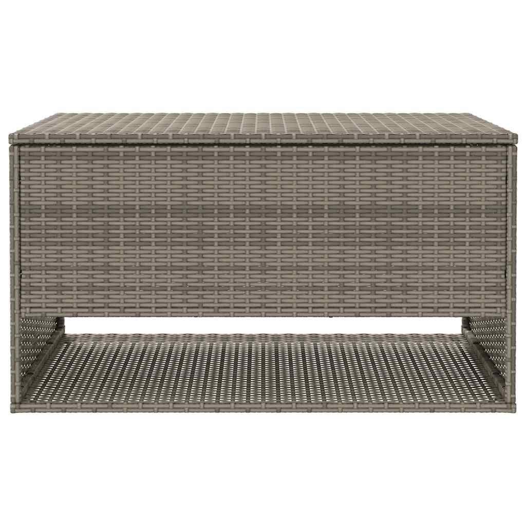 vidaXL Skrzynka na poduszki ogrodowe Szara 100x55x55,5 cm Polirattan