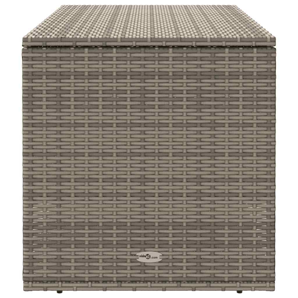 vidaXL Skrzynka na poduszki ogrodowe Szara 100x55x55,5 cm Polirattan