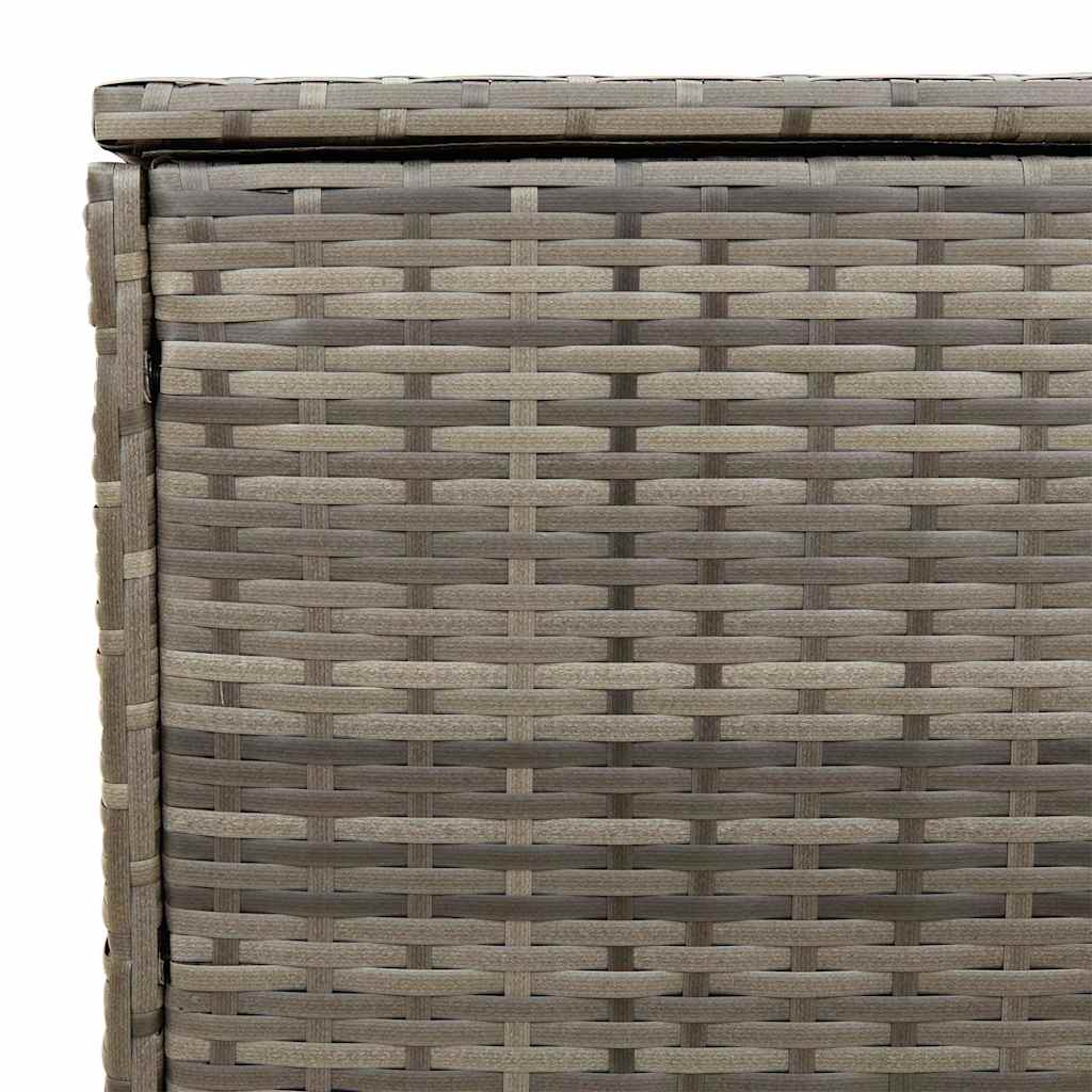 vidaXL Skrzynka na poduszki ogrodowe Szara 100x55x55,5 cm Polirattan