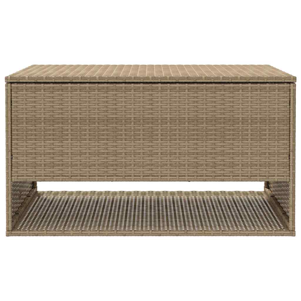 vidaXL Skrzynka na poduszki ogrodowe beżowa 100x55x55,5 cm polirattan