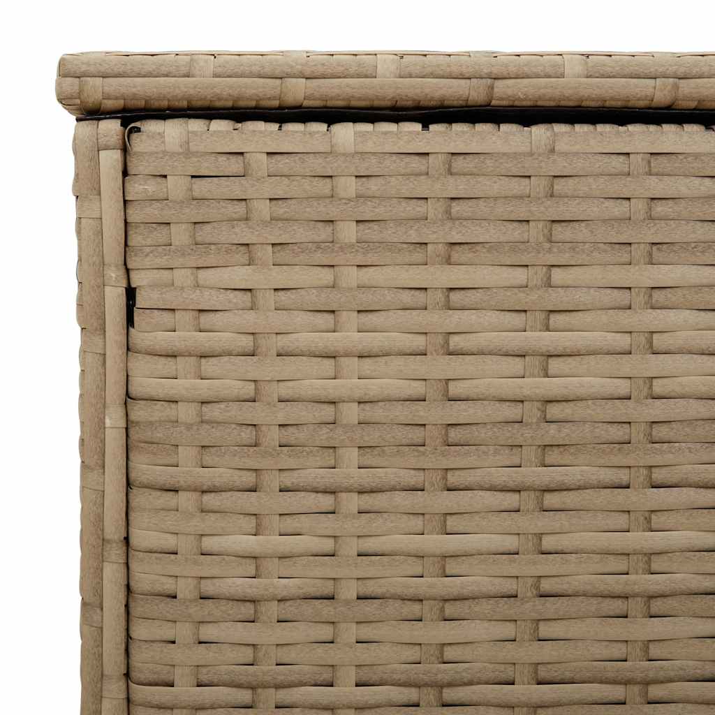 vidaXL Skrzynka na poduszki ogrodowe beżowa 100x55x55,5 cm polirattan