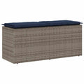 vidaXL Ławka ogrodowa z poduszką Szara 110x40x44 cm Polirattan