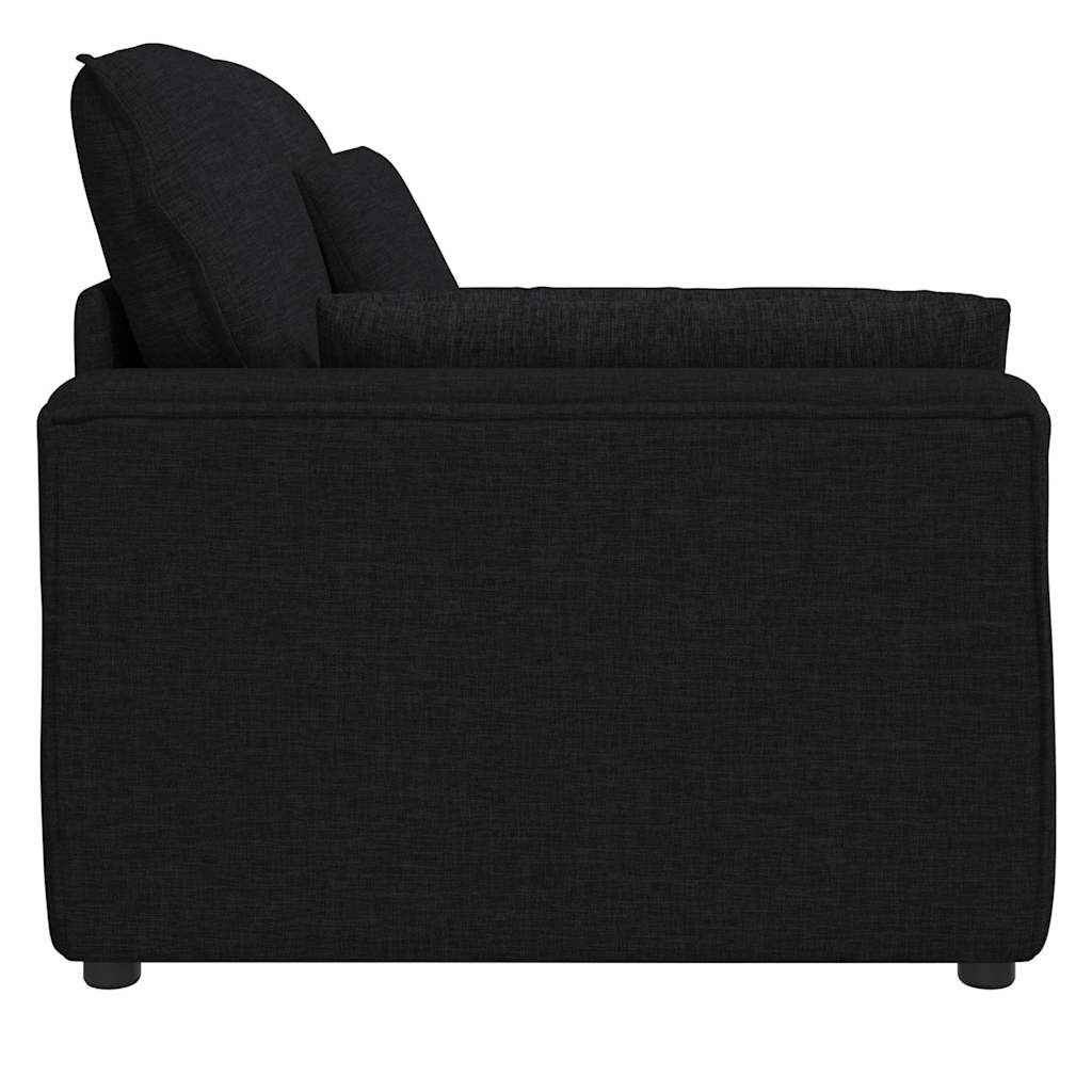vidaXL Modułowy podłokietnik sofy modułowej z poduszkami czarny 100 cm