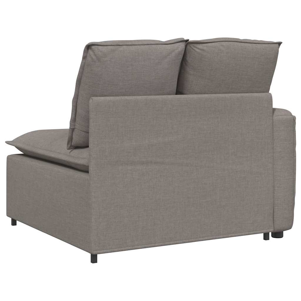 vidaXL Modułowy podłokietnik sofy modułowej z poduszkami Taupe 100 cm