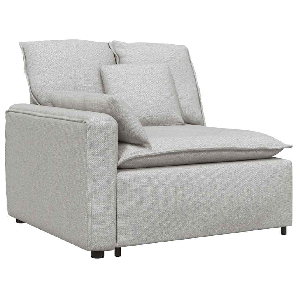 vidaXL Modułowy podłokietnik sofy modułowej z poduszkami Cloud Grey