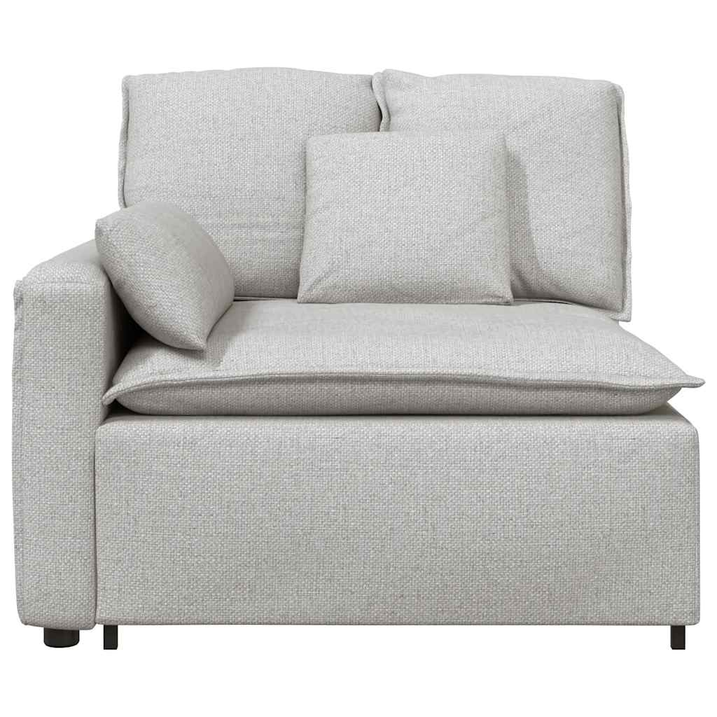vidaXL Modułowy podłokietnik sofy modułowej z poduszkami Cloud Grey