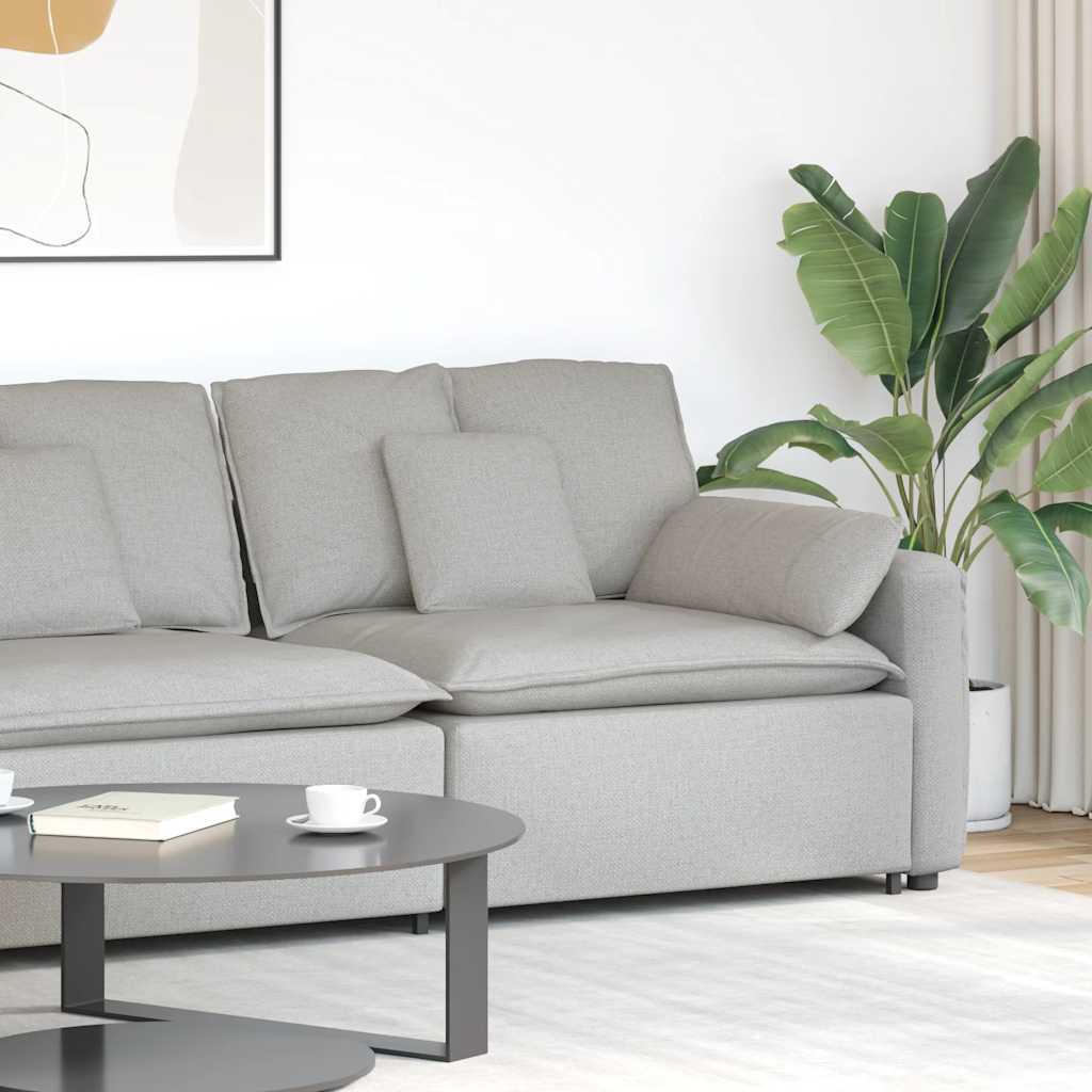 vidaXL Modułowy podłokietnik sofy modułowej z poduszkami Cloud Grey