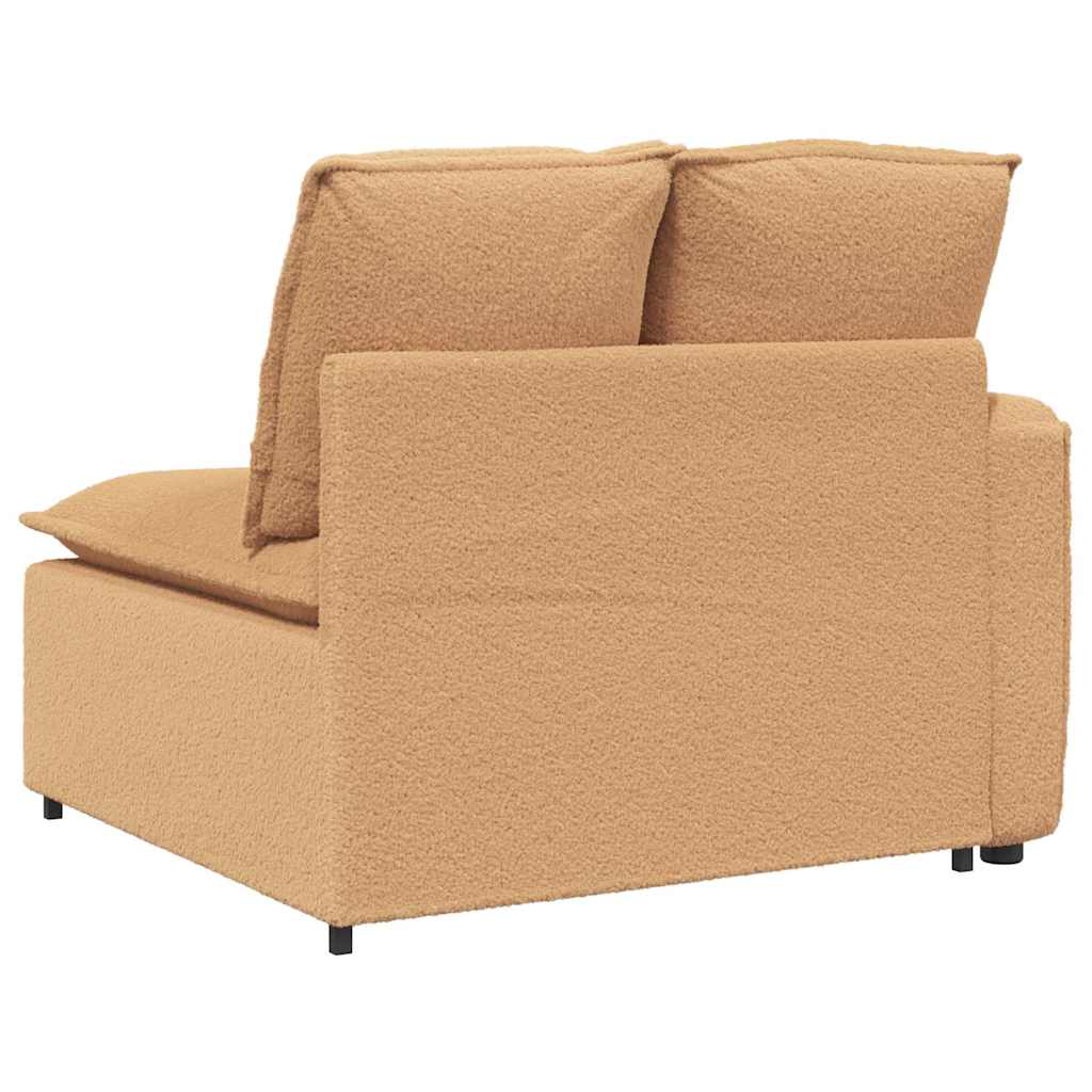 vidaXL Modułowy podłokietnik sofy modułowej z poduszkami beżowy 100 cm