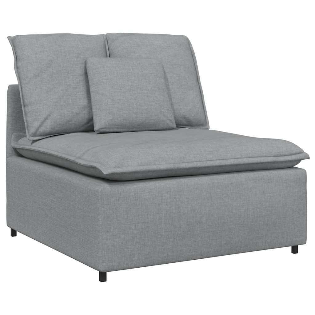 vidaXL Modułowy moduł centralny sofy z poduszkami Jasnoszary 100 cm