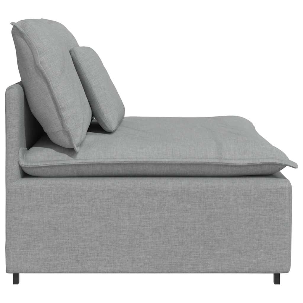 vidaXL Modułowy moduł centralny sofy z poduszkami Jasnoszary 100 cm