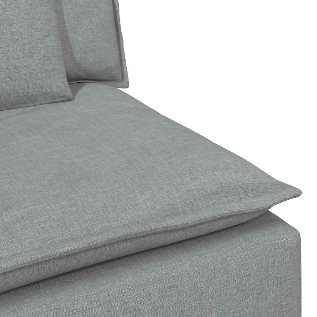 vidaXL Modułowy moduł centralny sofy z poduszkami Jasnoszary 100 cm