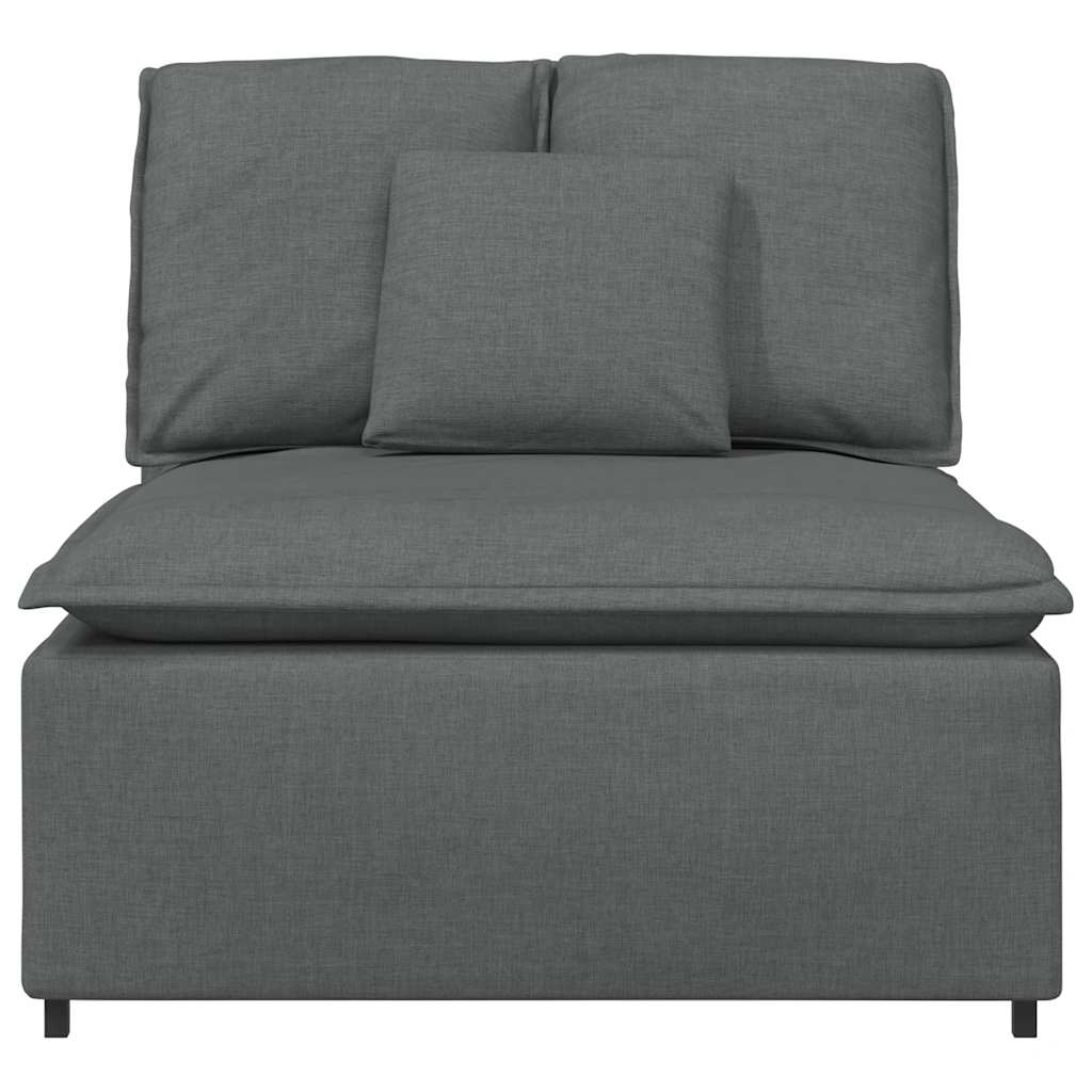vidaXL Modułowy moduł centralny sofy z poduszkami Ciemnoszary 100 cm
