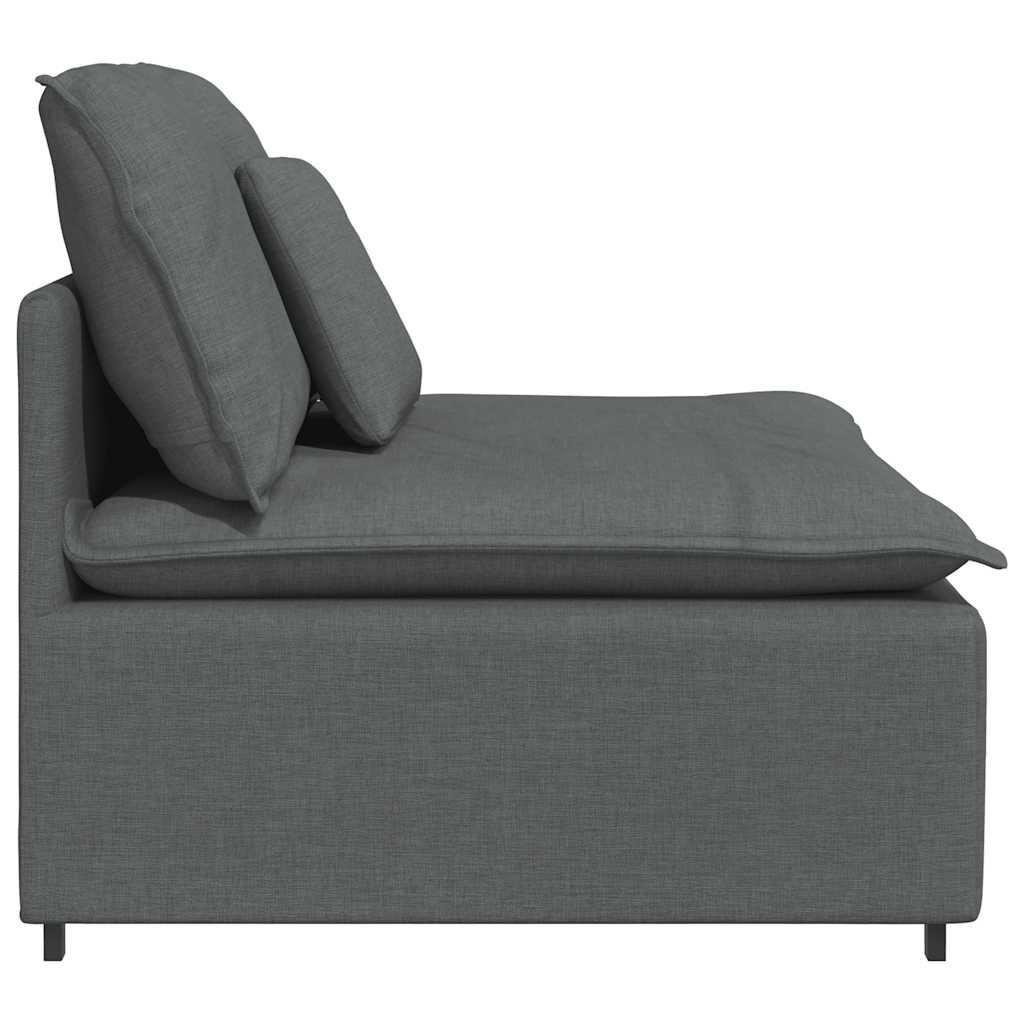 vidaXL Modułowy moduł centralny sofy z poduszkami Ciemnoszary 100 cm