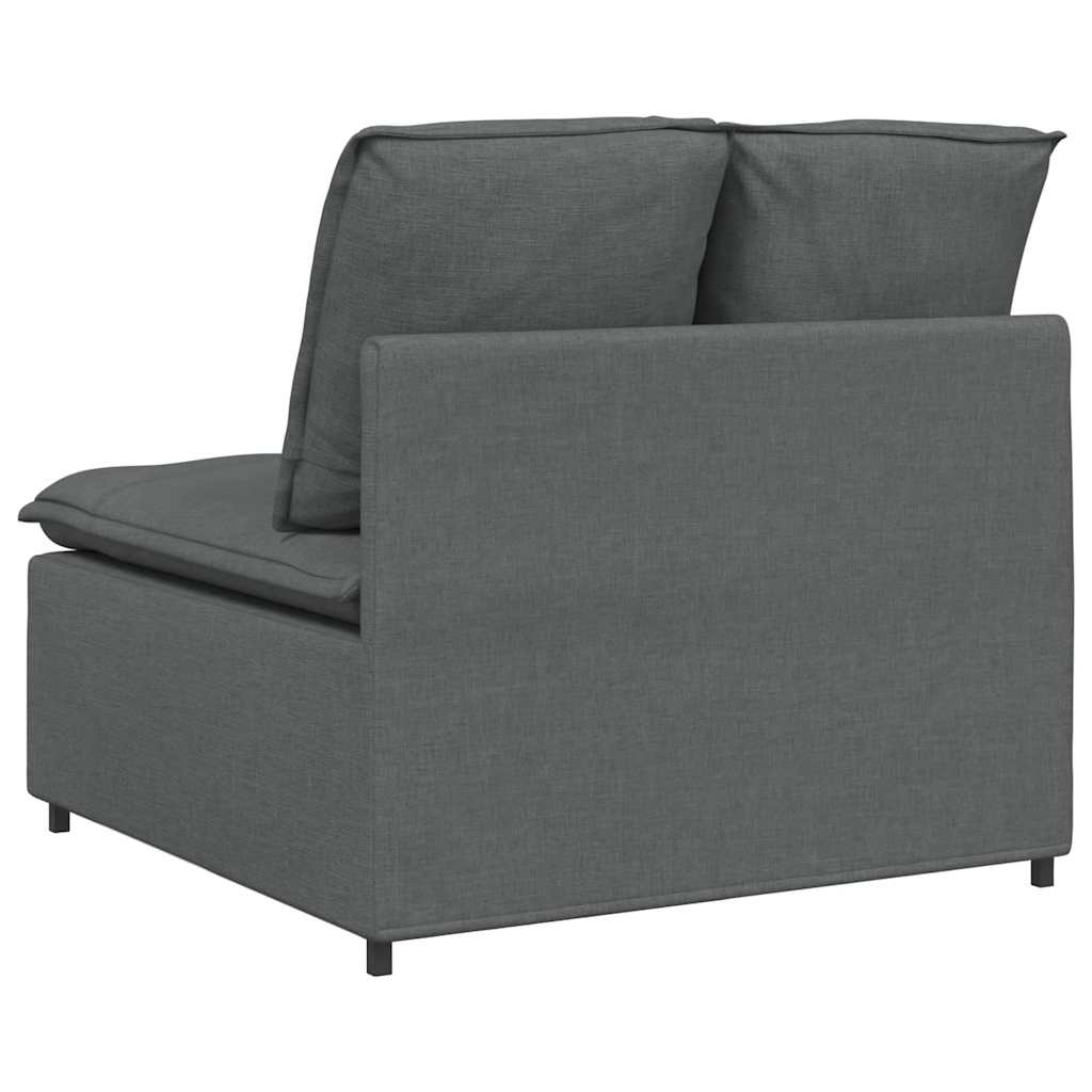 vidaXL Modułowy moduł centralny sofy z poduszkami Ciemnoszary 100 cm