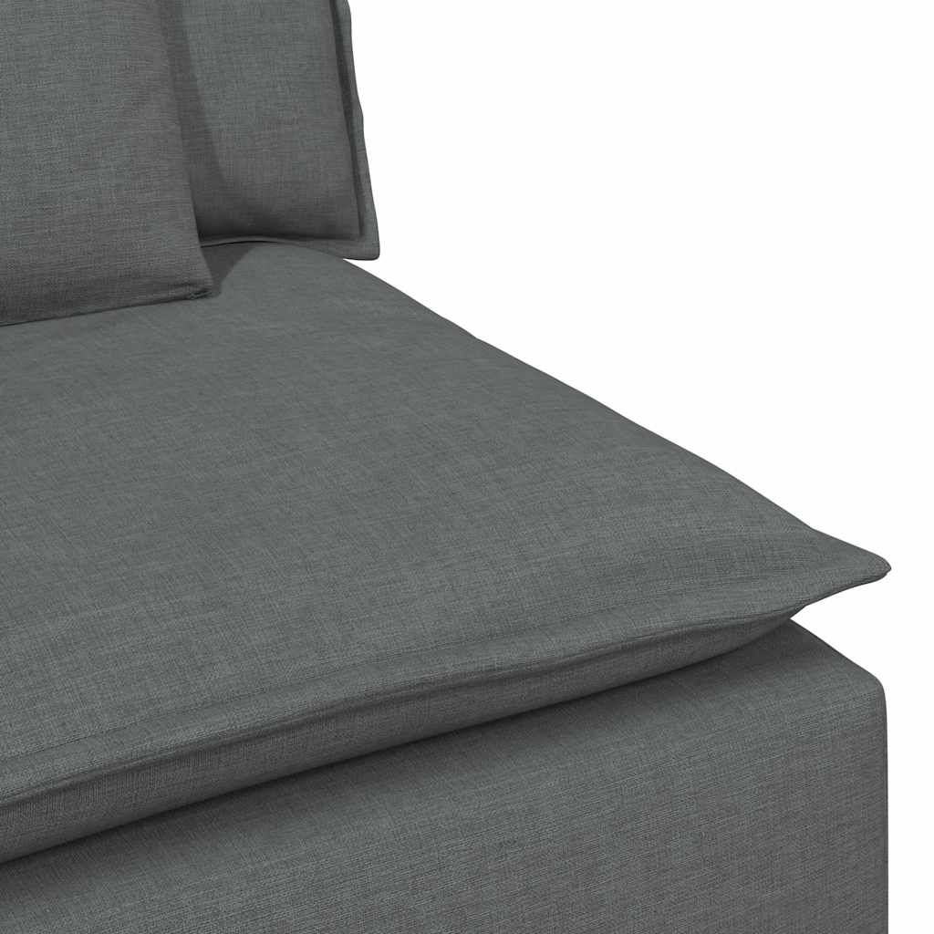 vidaXL Modułowy moduł centralny sofy z poduszkami Ciemnoszary 100 cm