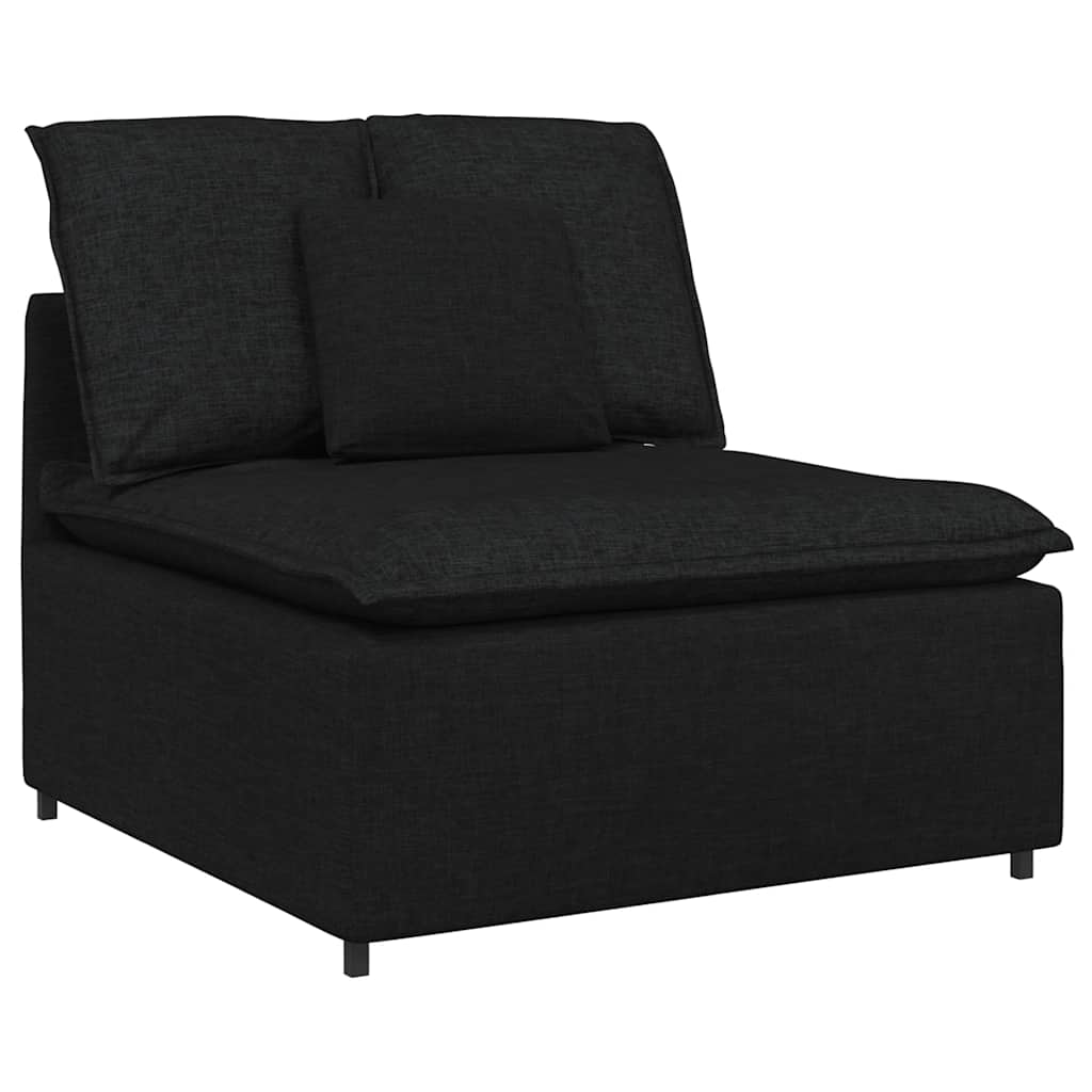vidaXL Modułowy moduł centralny sofy z poduszkami czarny 100 cm