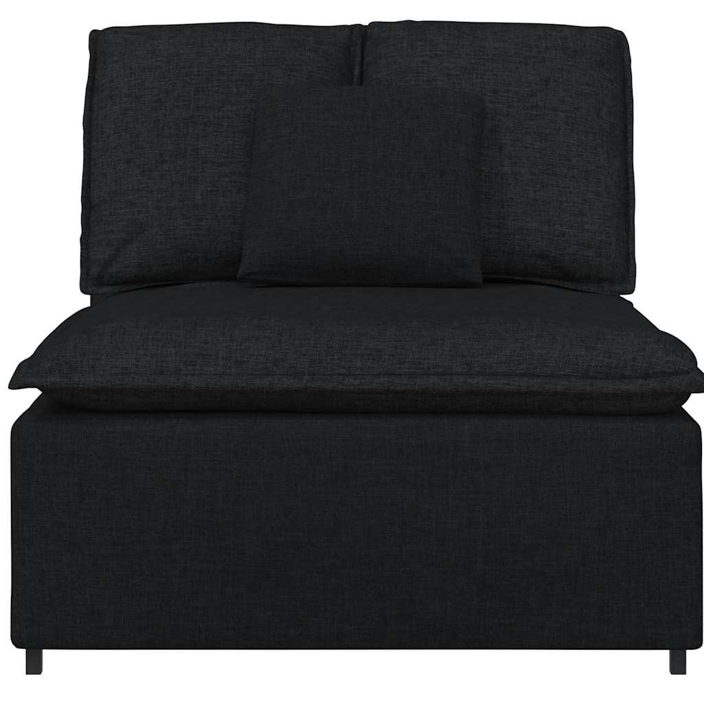 vidaXL Modułowy moduł centralny sofy z poduszkami czarny 100 cm