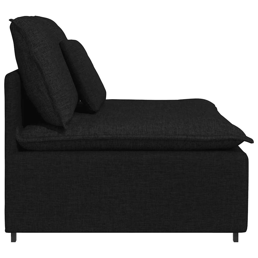 vidaXL Modułowy moduł centralny sofy z poduszkami czarny 100 cm