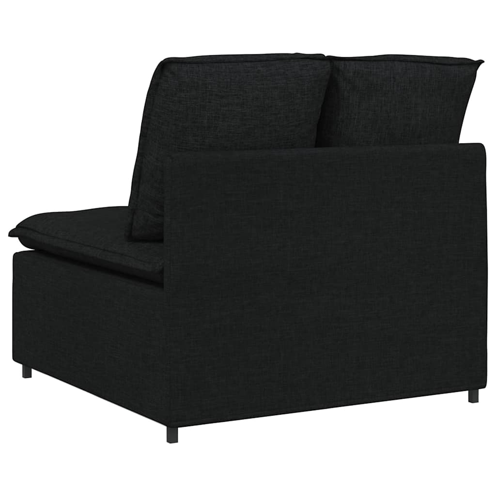 vidaXL Modułowy moduł centralny sofy z poduszkami czarny 100 cm