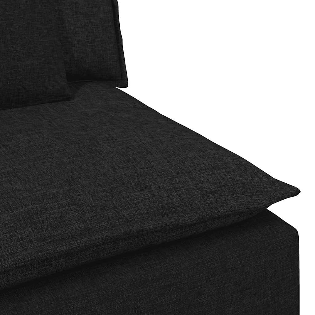 vidaXL Modułowy moduł centralny sofy z poduszkami czarny 100 cm