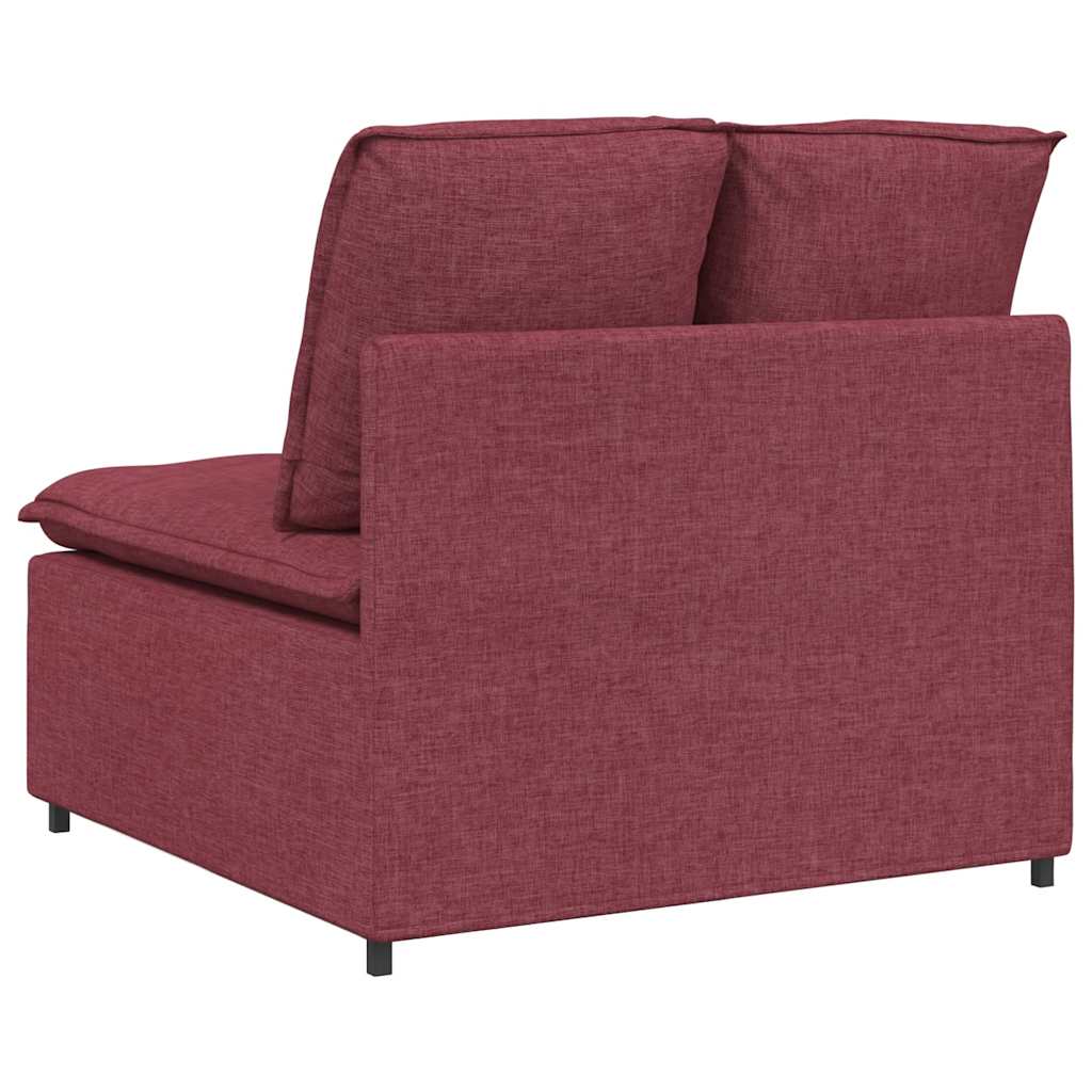 vidaXL Modułowy moduł centralny sofy z poduszkami Wino czerwone 100 cm
