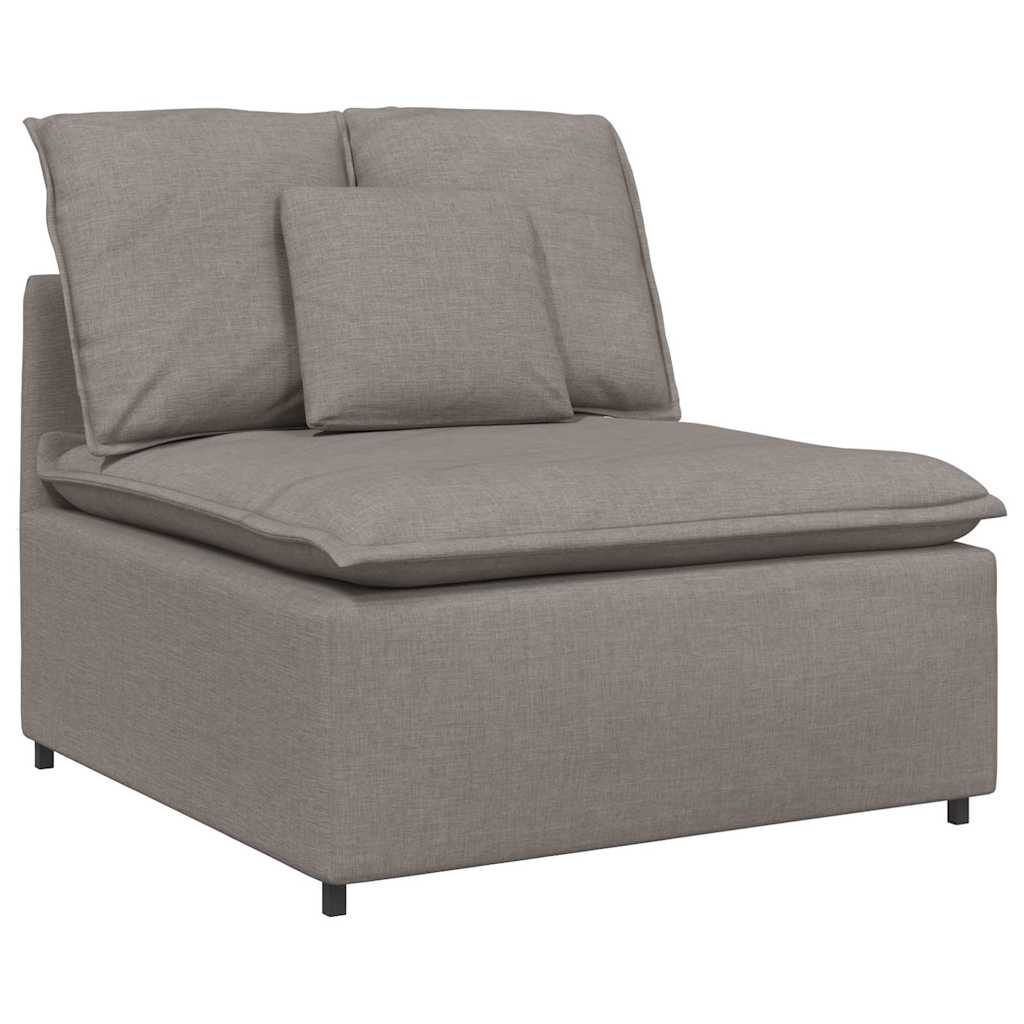 vidaXL Modułowy moduł centralny sofy z poduszkami Taupe 100 cm