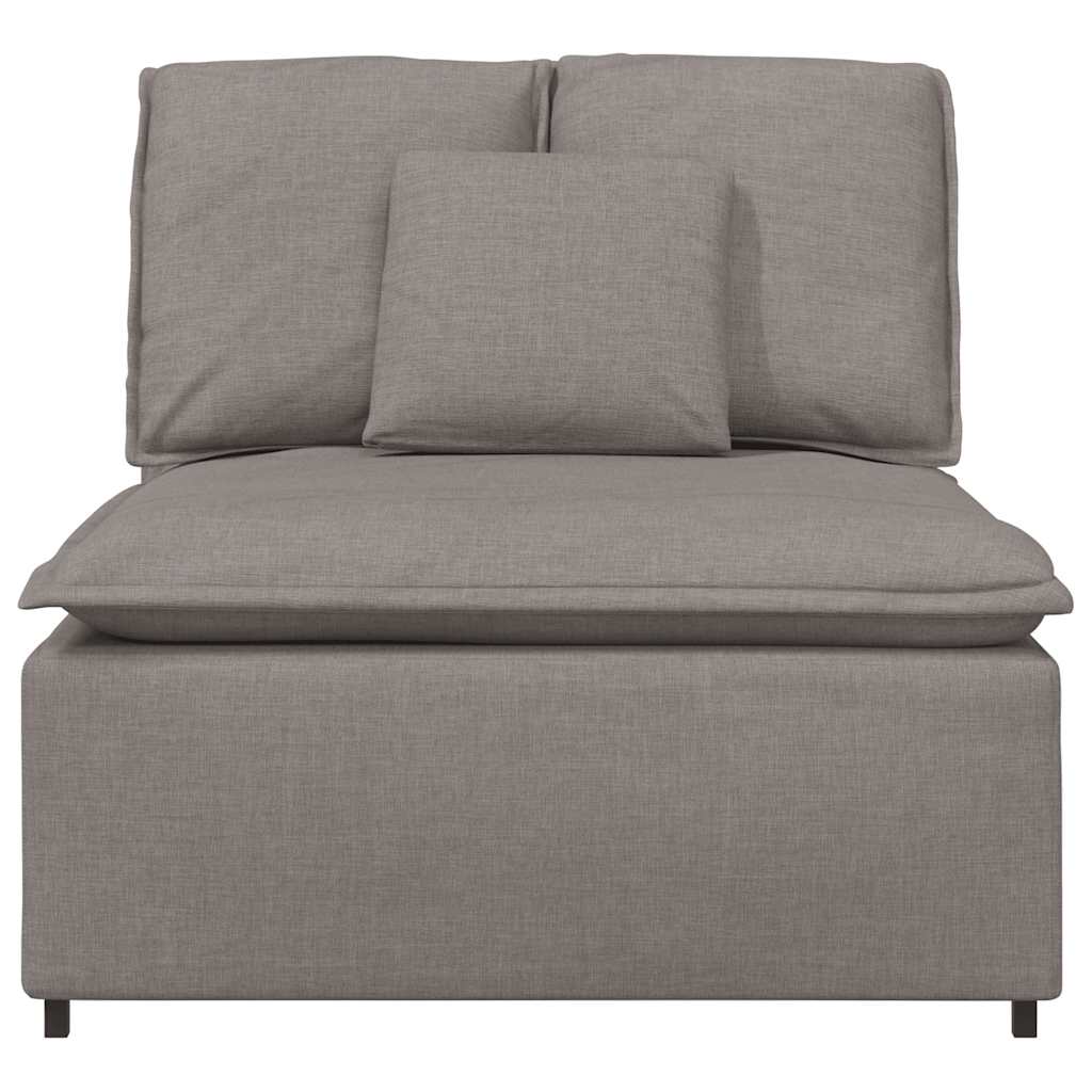 vidaXL Modułowy moduł centralny sofy z poduszkami Taupe 100 cm