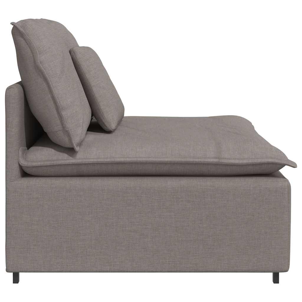 vidaXL Modułowy moduł centralny sofy z poduszkami Taupe 100 cm