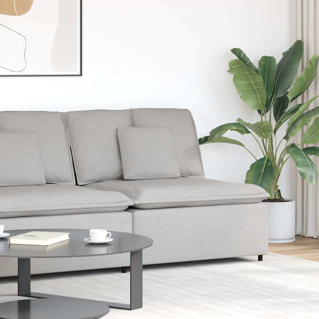vidaXL Modułowy moduł centralny sofy z poduszkami Cloud Grey 100 cm