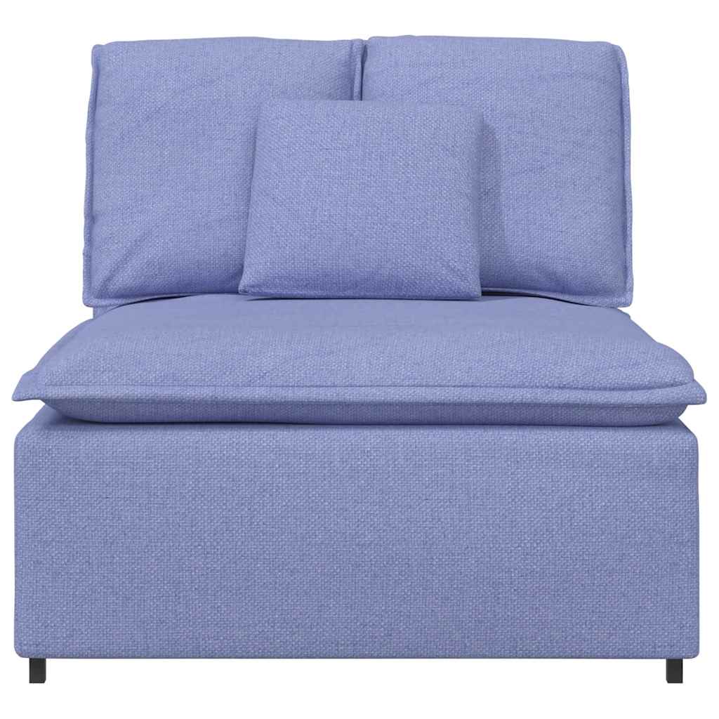 vidaXL Modułowy moduł centralny sofy z poduszkami Jeans niebieski