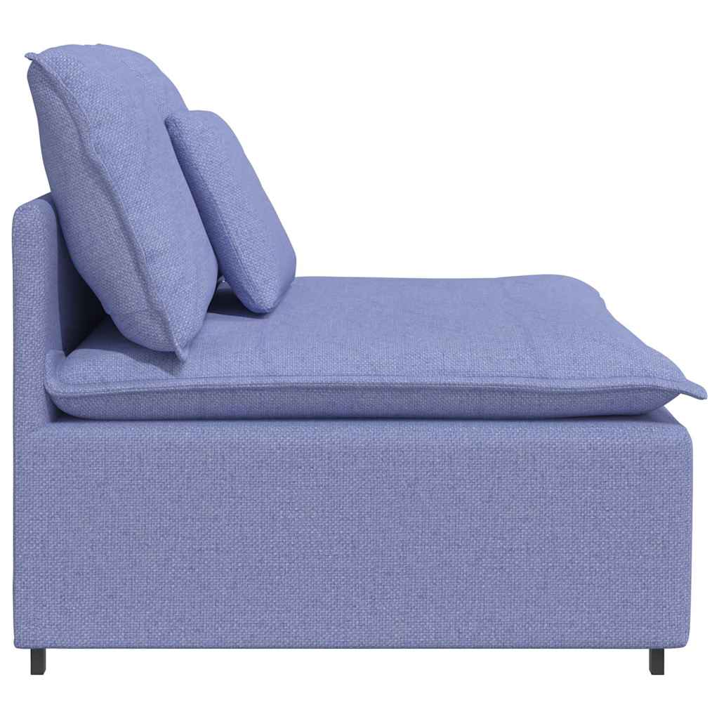 vidaXL Modułowy moduł centralny sofy z poduszkami Jeans niebieski